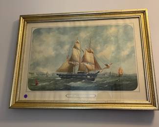 M39 - $30. "Le Bresilien" framed print. Measures 29" wide x 21" tall. 