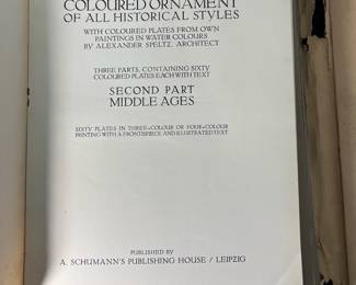 M65 - $50. Alexander Speltz "The Colorured Ornament of All Historical Styles" Middle Ages