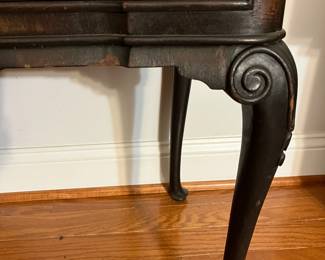 M108 - $145. Antique 2 Drawer side table. Measures 26.25" wide x 16" deep x 28.5" tall. 