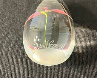 M69 - $25. "D. Wilson '01" Signed Paperweight. 
