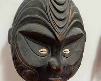 K37 - $50. Hand Carved MaskMeasures 11" x 15" tall. 