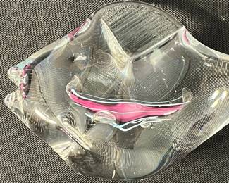 M71 - $30. Signed Art Glass Fish. 