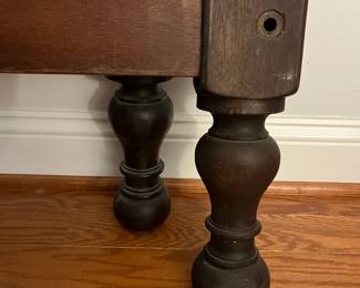 M106 - $175 PAIR of Twin Size Antique Barley Twist Bed Frames. Headboards measures 43.75" wide x 45" tall. Space between posts is 36". I only have 1 set of side rails - so you will have to replace one set. This is for 2 BEDS!