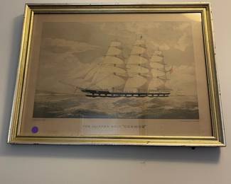 M40 - $50.  The Clipper Ship "Cosmos". Measures 23" x 17". 