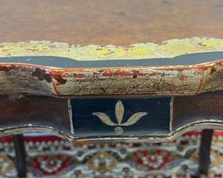 M15 - $75. Italian Florentine Gilded Table. Measures 28" x 21" x 21" tall. 