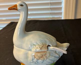 M87 - $15. Small Goose Tureen with ladle. 