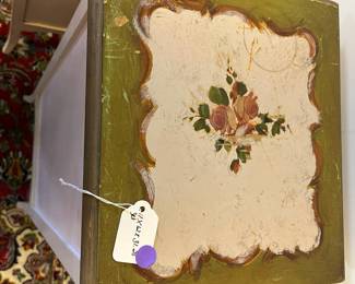 M46 - $125 PAIR. Painted wooden 3 drawer cabinets - drawers slide easily. Measures 11" x 12" deep x 31.25" tall. 