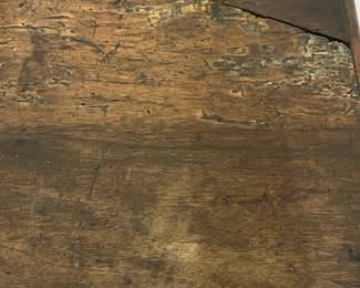 M105 - $650. Antique Renaissance Style Carved Walnut (?) 2 piece cabinet. Top & Base Move separately. Measures 38.5" x 15" deep x 46" tall. Hardware is all handmade - primitive. 