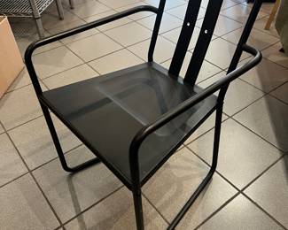 SET OF 6 BLACK METAL CHAIRS / INNOVATOR