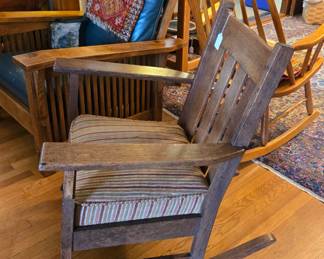 Antique mission rocker