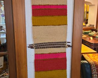 Vintage woven wool wall art