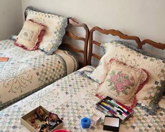 Antique twin beds 