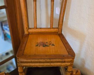 Beautiful hand painted childs chair 
