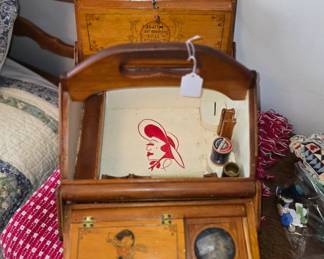 One-of-a-kind custom made vintage sewing box