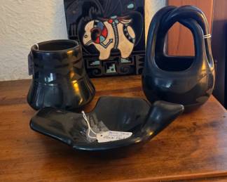 Native American black pottery 