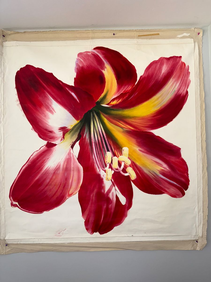 Very Large floral painting 60" x 60"