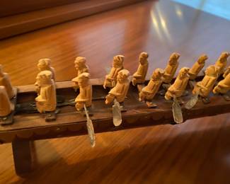 Wooden Carved Oarsman