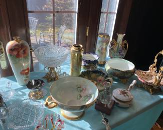 Antique Hand Painted Limoges France, Rosenthal Centerpiece, 