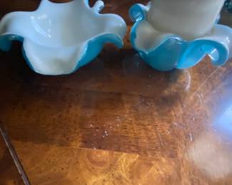 Mid Century Italian Alfredo Barbini Murano Art Glass Smoking Set