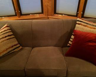 Crate Barrel Sofa with Ottoman. 