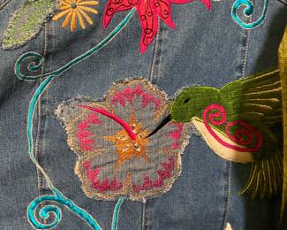 FUN Embroidered Jean Jacket Blu Bayo 