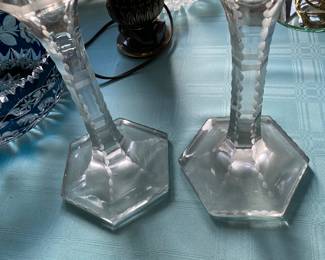 Vintage  Westmoreland Glass Candlesticks 
