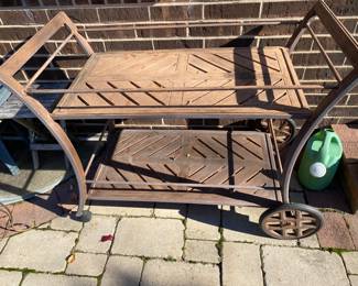 Heavy Metal Serve Cart on Wheels