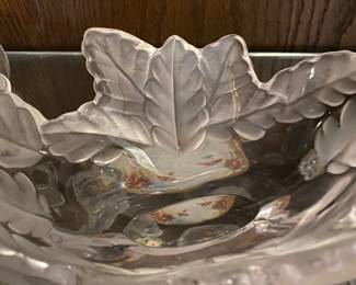 Vintage Lalique Crystal Frosted Centerpiece