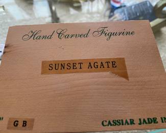 Sunset Agate Cassiar Jade Bear with Fish