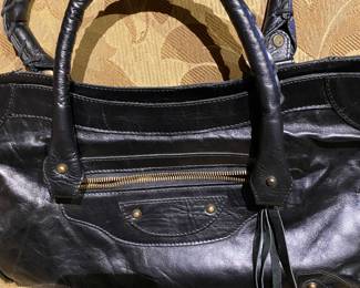 Balenciaga Paris, Leather Motorcycle City Bag, Metal Plate Serial Number