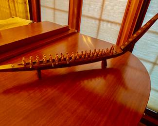 Vintage Wooden Kerala  Nautical Chundan Vallan Boat Ship,24 Oarsman