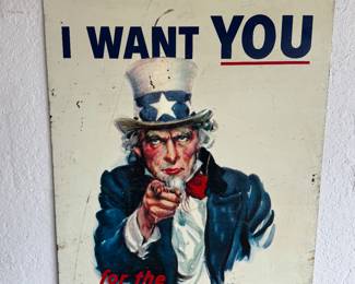 Two sided porcelain sign for World War II
425 firm
