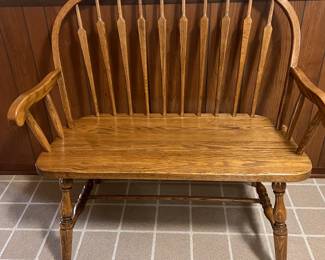 very nice oak bench