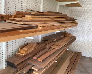 Miscellaneous wood and shelving