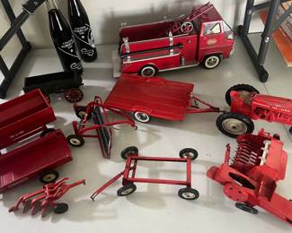 Vintage Farm Toys and Tonka Fire Truck