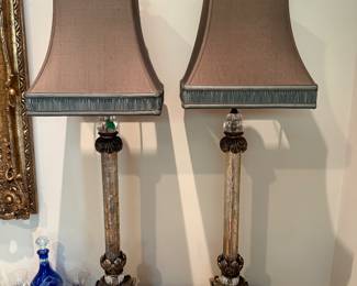 John-Richard Corinthian Buffet Lamps - Pair