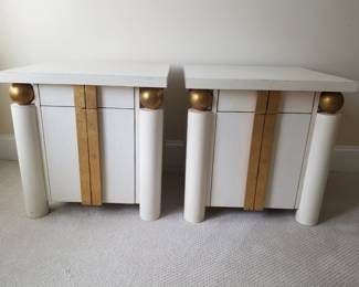 Platt Collections Modern Beach Coastal Nightstands - Pair