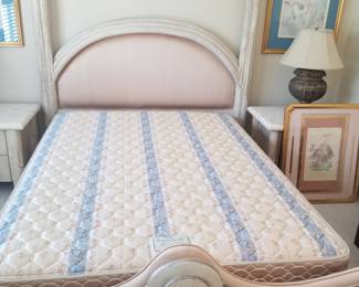 Art Deco Queen Size Upholstered Bed (Mattresses not included.) - Detail