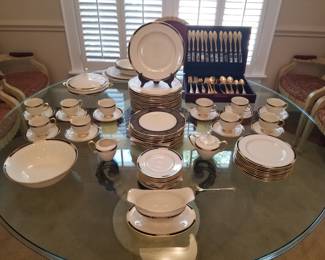 Lenox China Presidential Collection “Hancock” — Service for 12 — Dinner, Accent, Salad/Desert, Bread/Butter, Cup/Saucer, Assorted Serving Pieces
