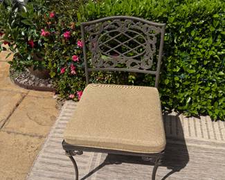 Brown Jordan Patio Dining Side Chair w/ Cushion - Detail