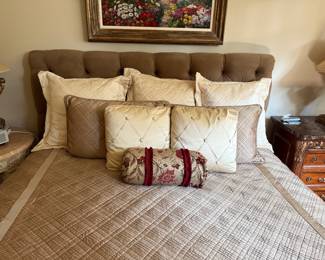 King Size Button Tufted Headboard (Bedding sold separately.) - Detail