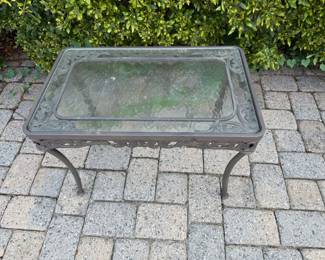 Brown Jordan Plexiglass Top Patio Side Table - 1 of 2 - Detail