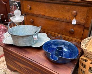 cedar chest, wooden chest of drawers, wooden bowls, lavender