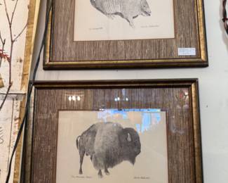 interesting vintage prints, perfect for a masculine office, living room or man cave.