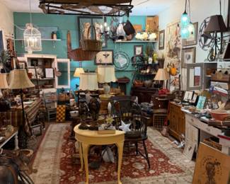 A room full of treasures, items IN THIS ROOM ONLY will have special discounts during the weekend. Only a few items excluded from that list which will be marked "firm". Additional percentages taken Sept. 5, 6 & 7th (in this room).