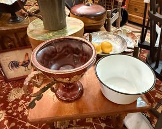 bowls, rooster art