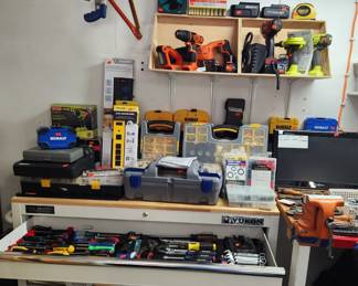 Tools and tool box. 