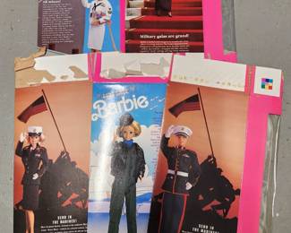 Vintage Barbie and Ken boxes.