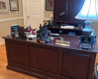 Custom built executive desk . Made from Alder wood.