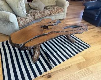 Live edge wood coffee table